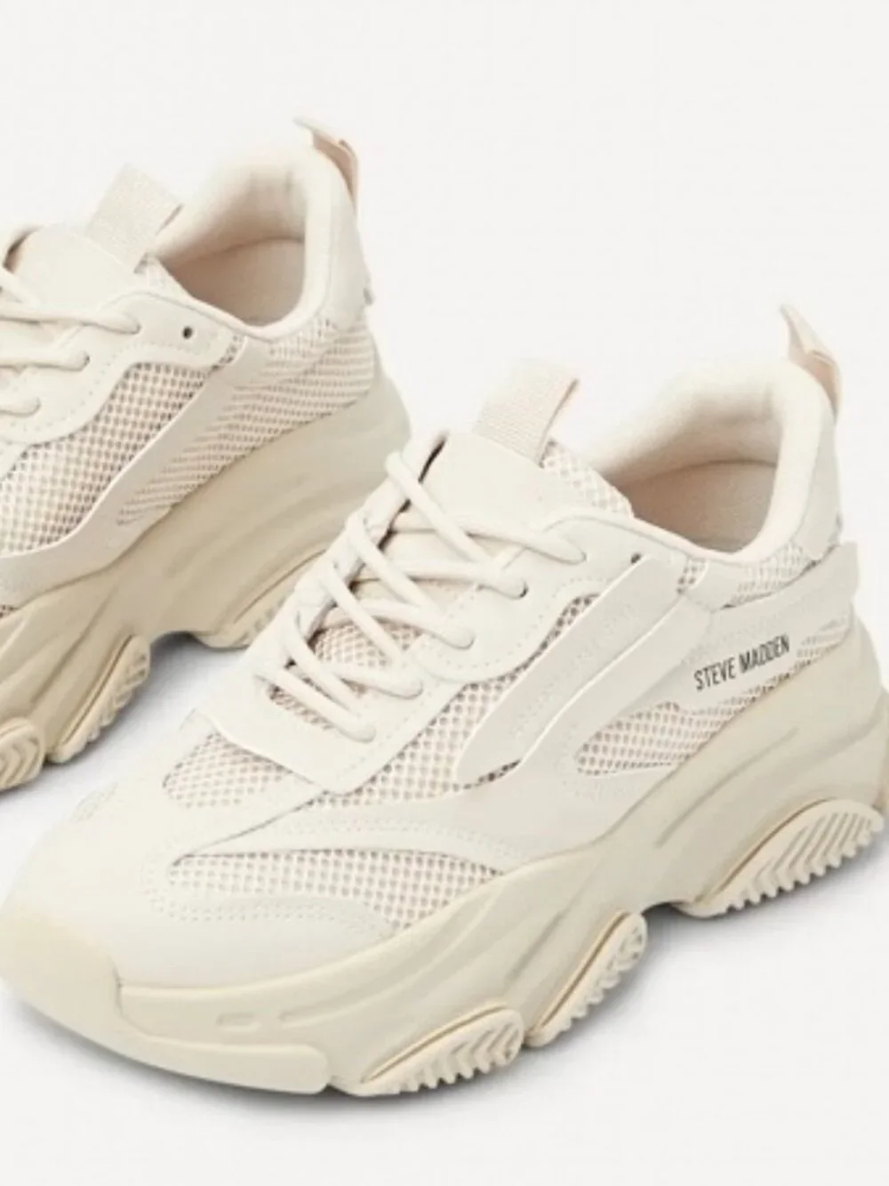 Balenciaga style white sneakers from steve madden